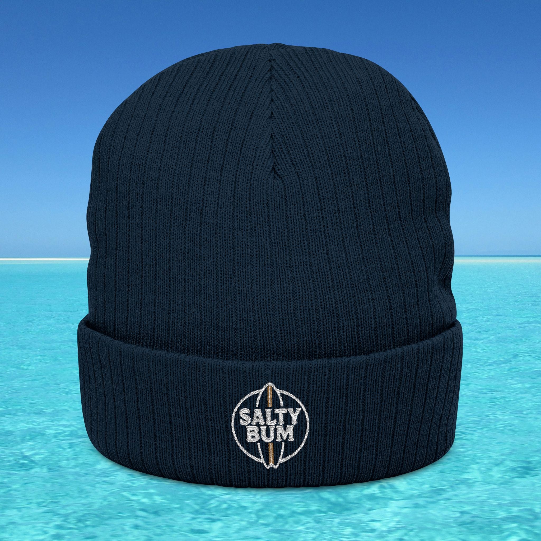 navy beanie salty bum