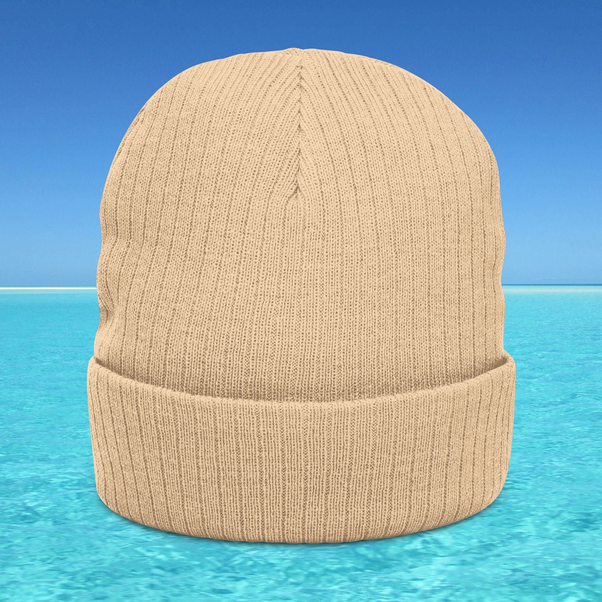 chiiiibag チーバッグKnit Beanie ベージュ Embroidered Salty Bum Beanie (Navy on Light) – Lost N' Found Fossils