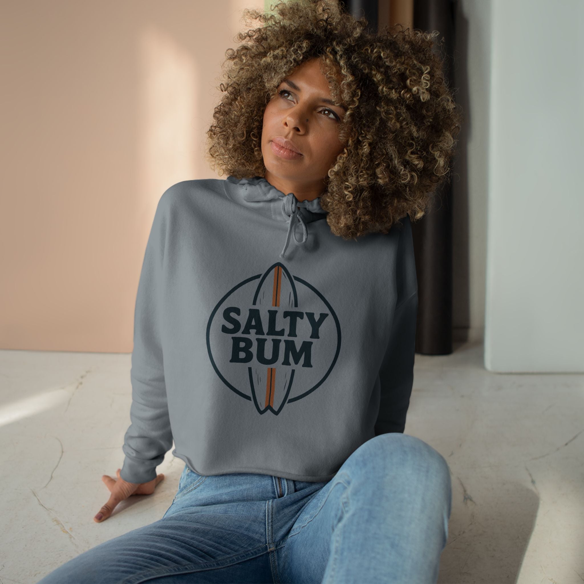 Salty Bum Surf Cropped Hoodie