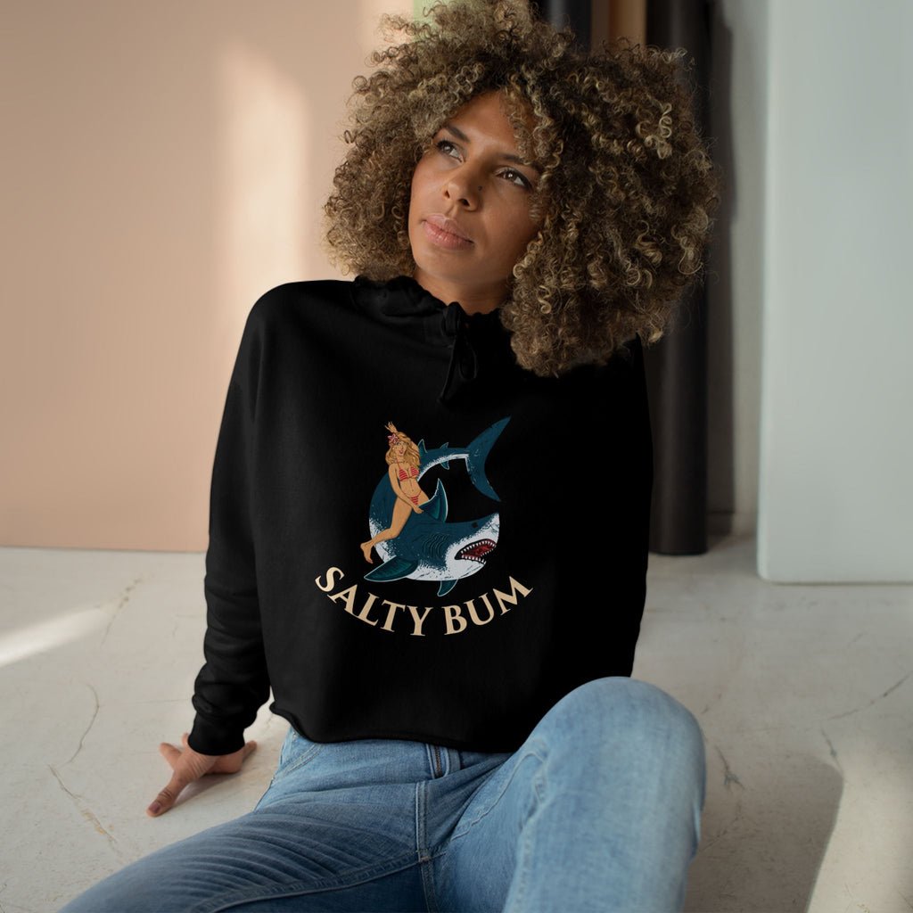 black crop hoodie