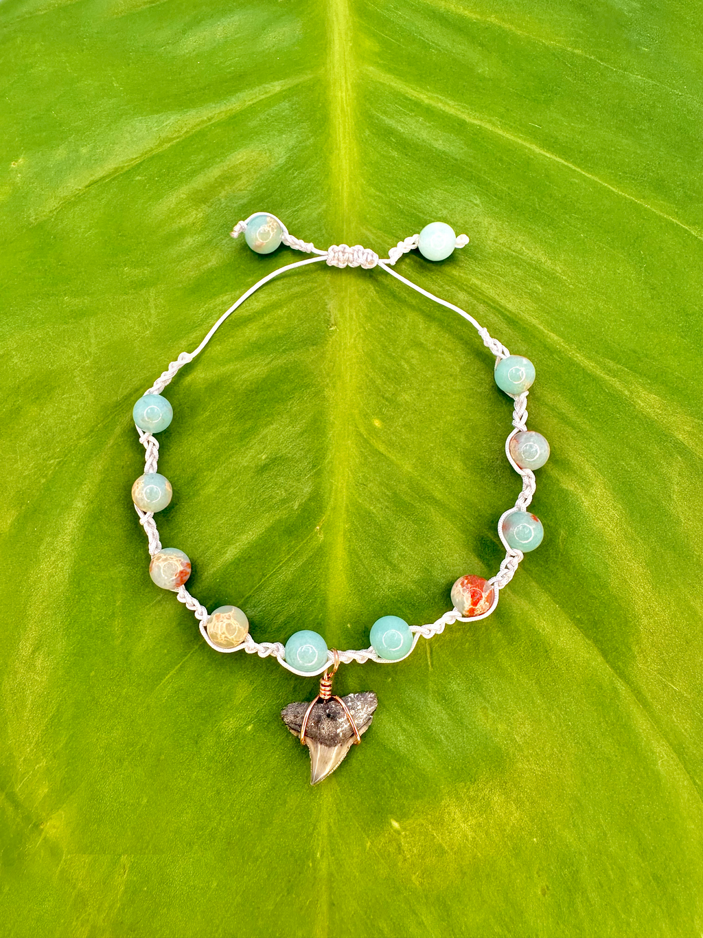 "Sky Blue Jasper" Bull Shark Bracelet